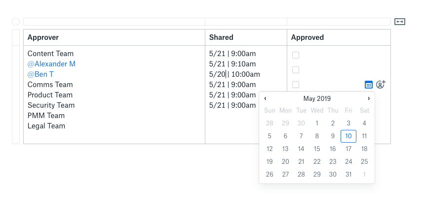 Å tildele oppgaver og angi frister i Dropbox Paper