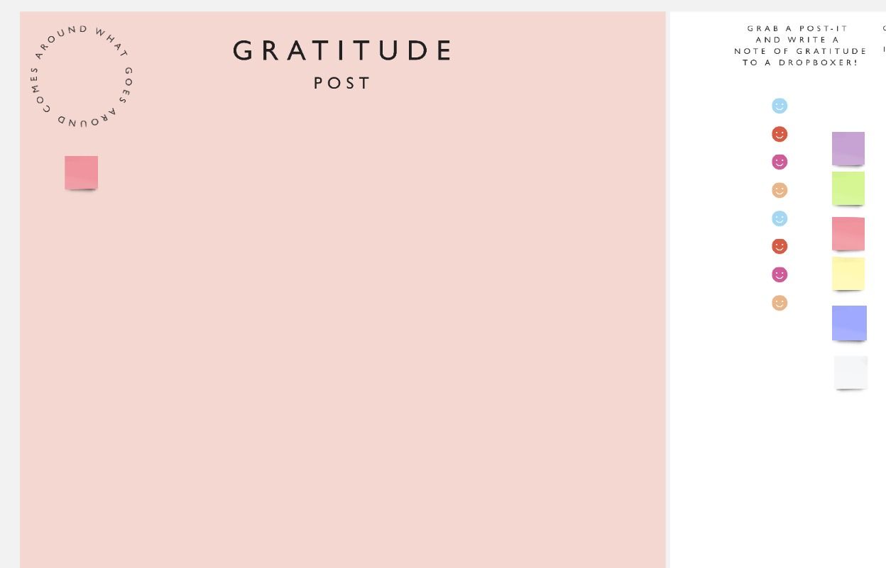 Electronic gratitude board