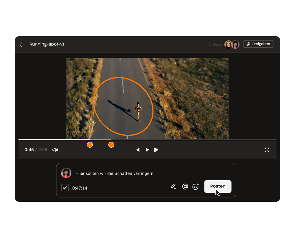 Screenshot der Benutzeroberfläche von Dropbox Replay.