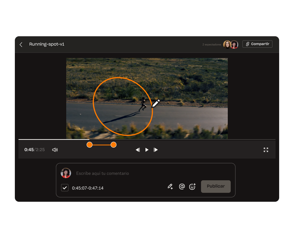 Captura de pantalla con la interfaz de usuario de Dropbox Replay
