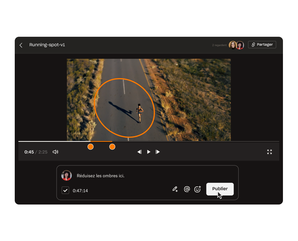 Capture d’écran de l’interface utilisateur de Dropbox Replay.