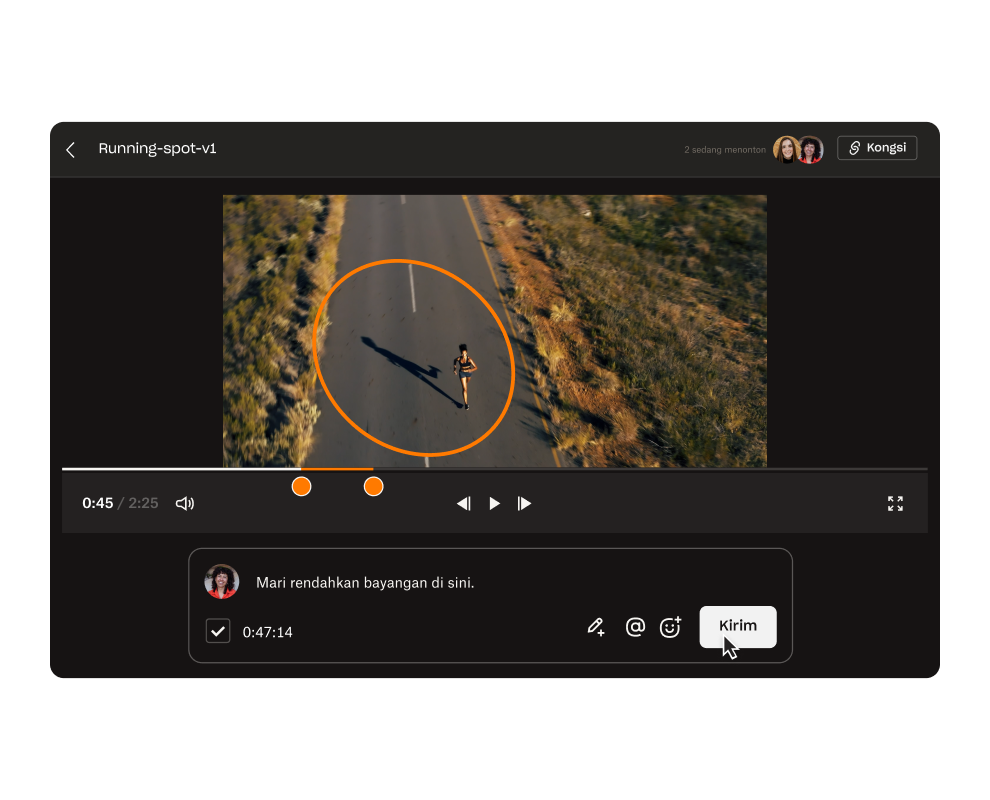Tangkapan skrin yang menunjukkan antara muka pengguna Dropbox Replay.
