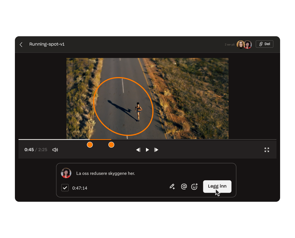 Et skjermbilde som viser brukergrensesnittet til Dropbox Replay.