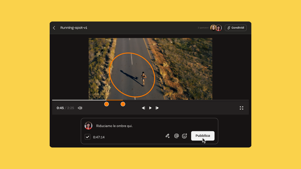 Uno screenshot dell’interfaccia utente di Replay che mostra la funzionalità di annotazione.