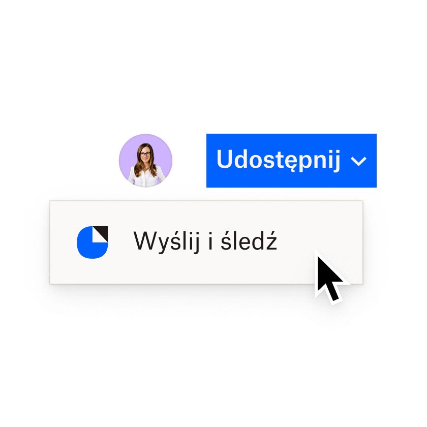 Interfejs Dropbox z widocznymi opcjami wysyłania i śledzenia dokumentów za pomocą DocSend