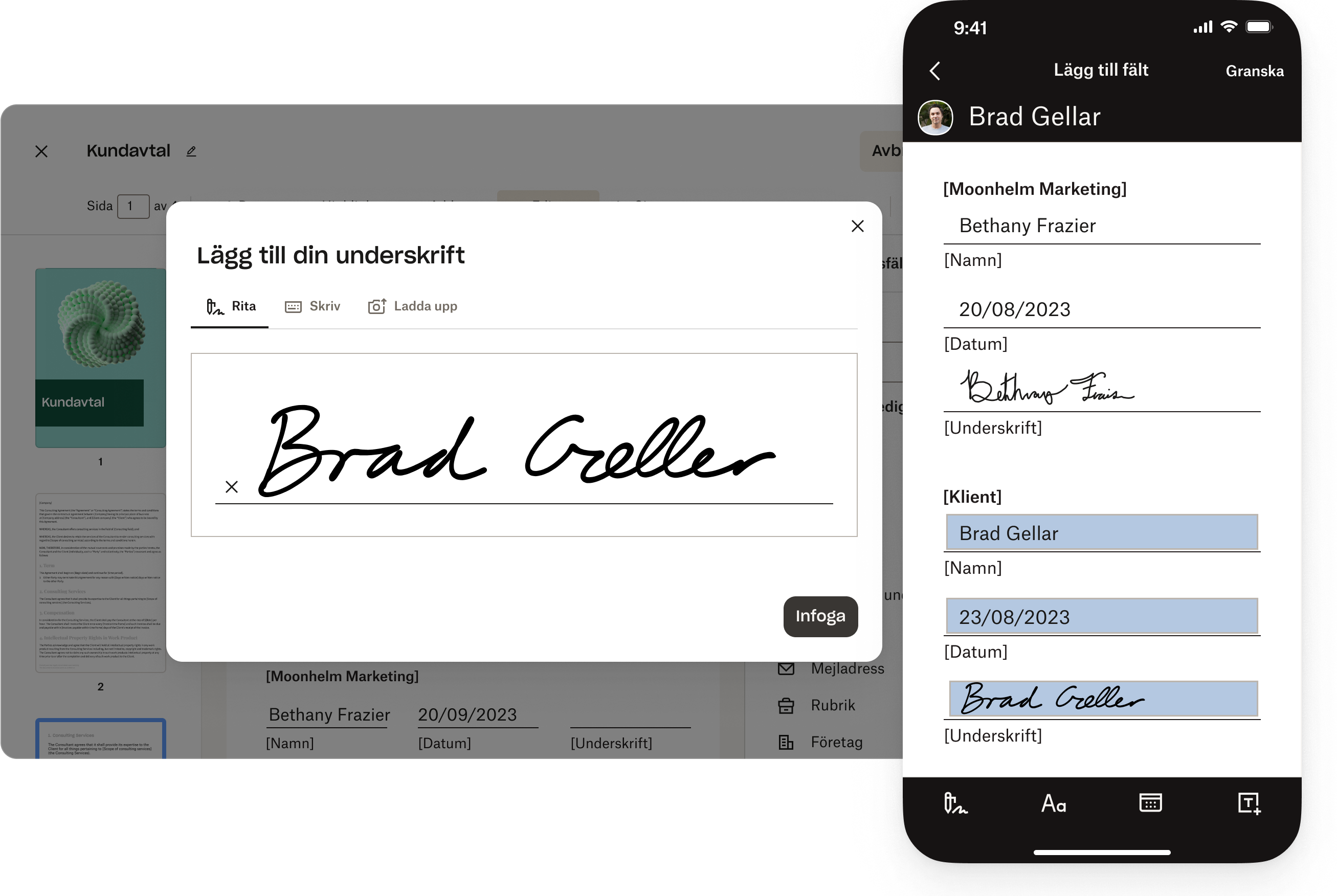 Signera dokument från mobilen eller i webbläsaren med Dropbox Sign