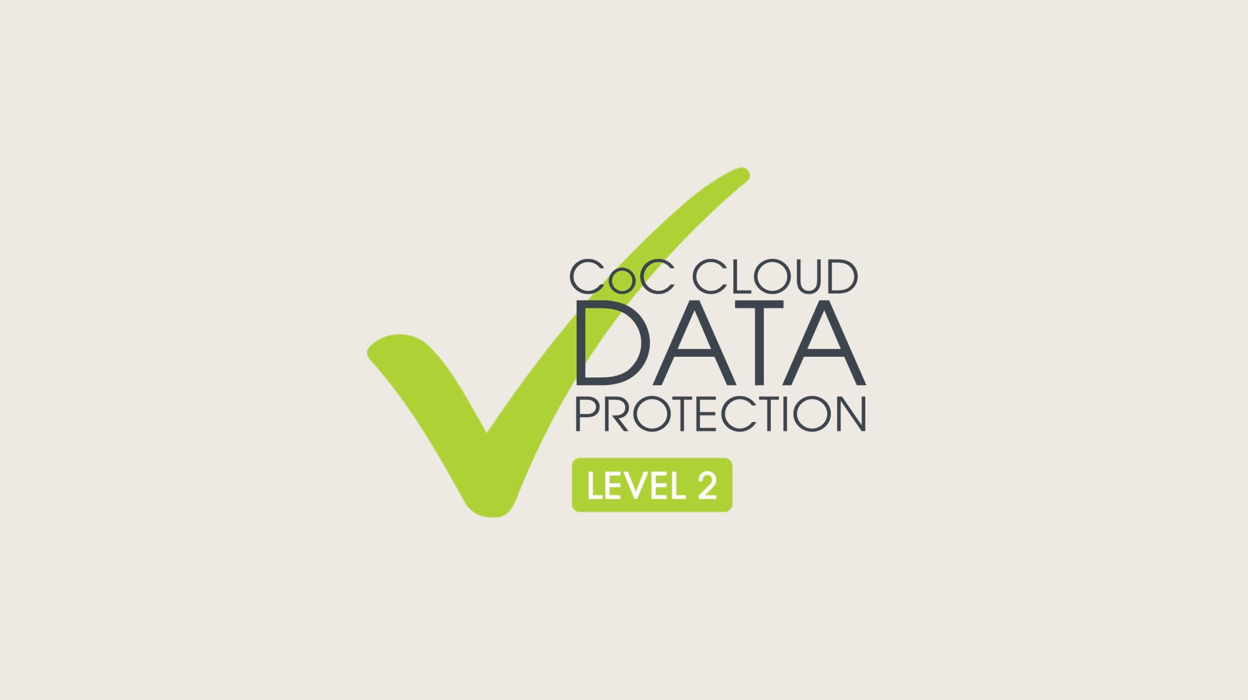 Logo van gedragscode - cloudgegevensbescherming, niveau 2