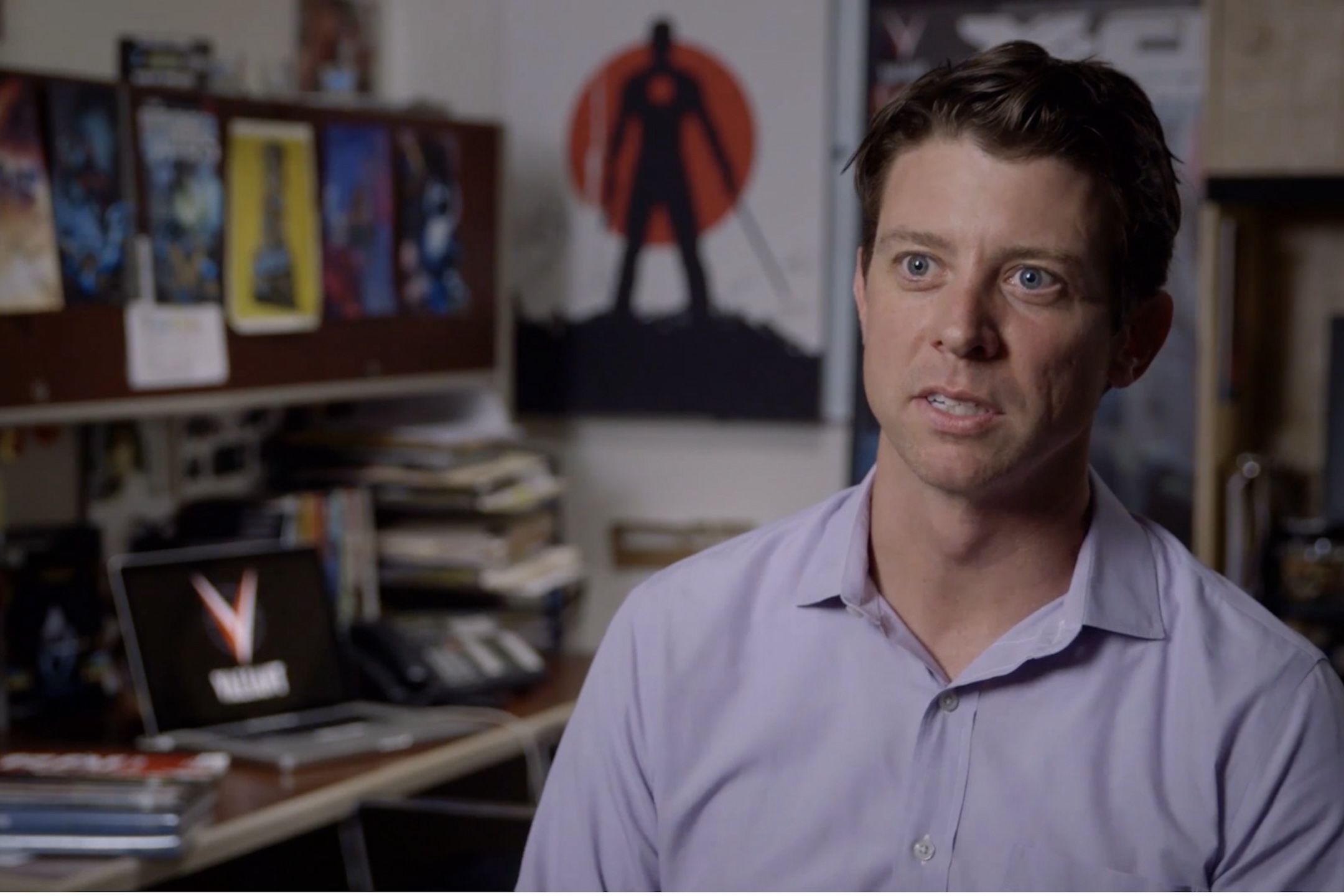 Peter Stern in an office talking to camera