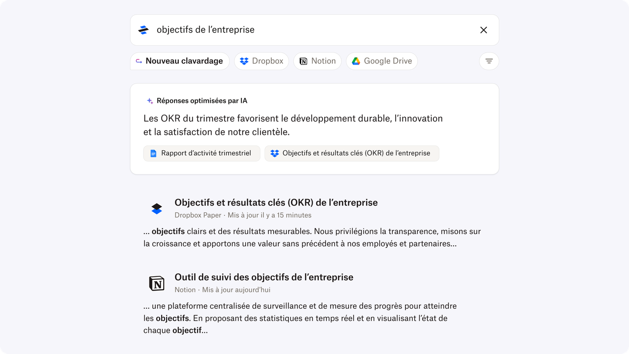 Nouveautés concernant les produits Dropbox