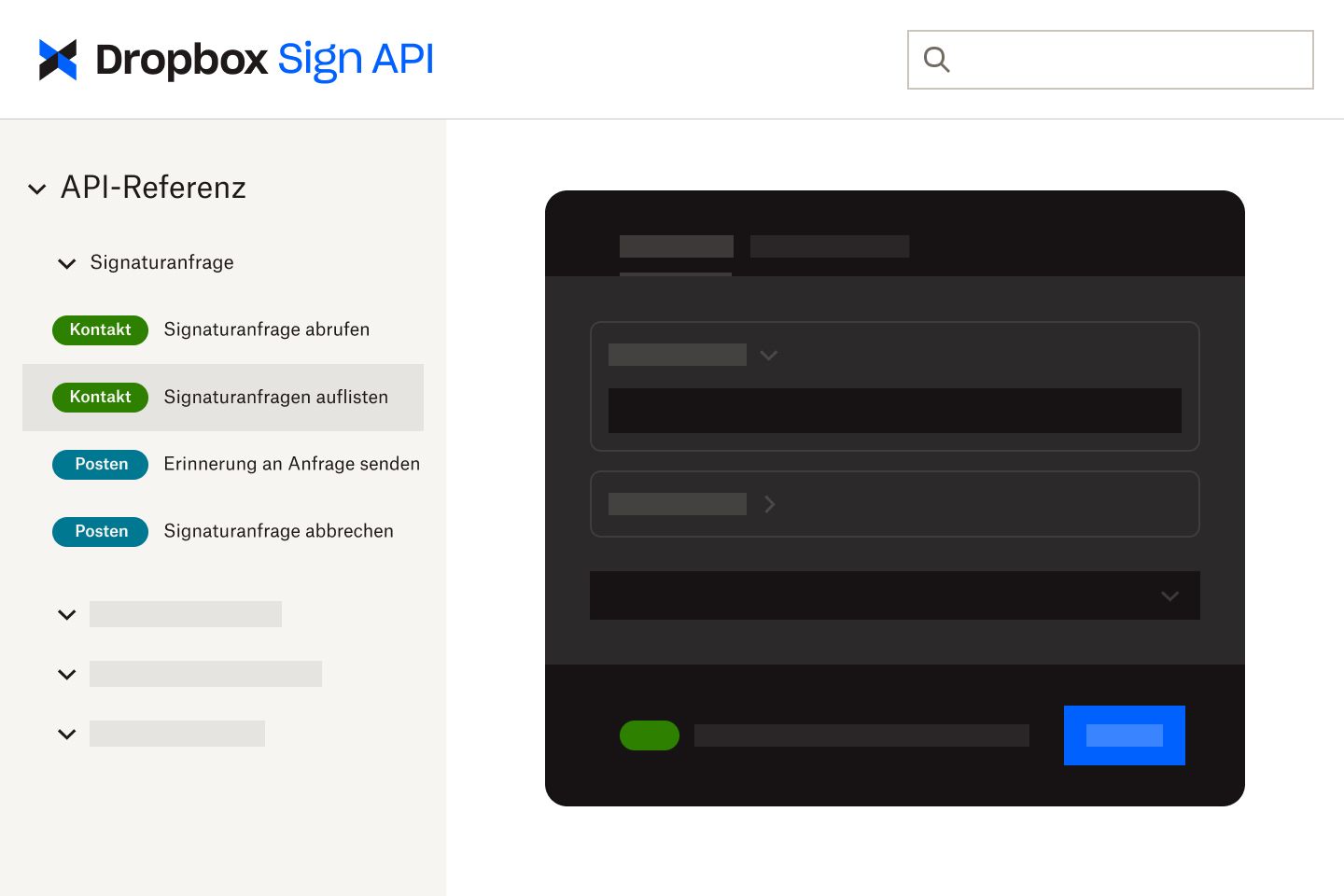 Dropbox Sign API-Schnittstelle für elektronische Signaturen