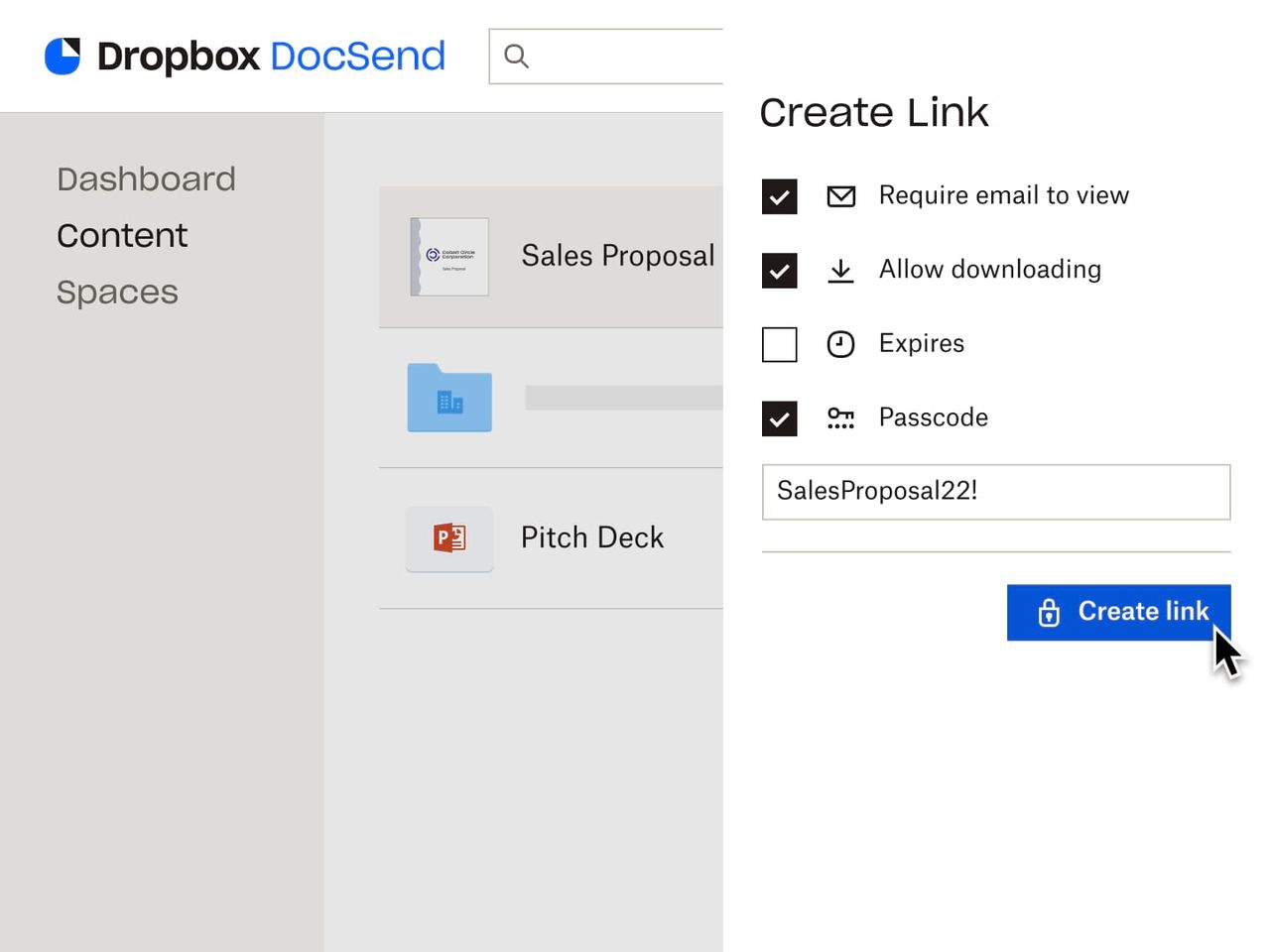 send documents via dropbox