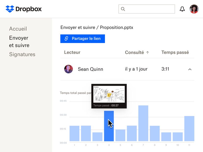 Solution de gestion de propositions Dropbox