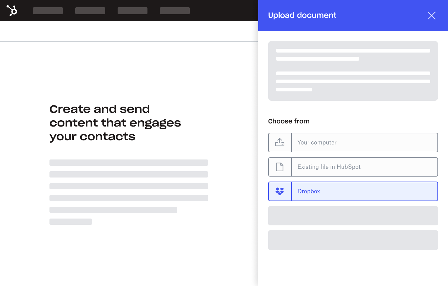 Dropbox Sign for HubSpot のユーザー フロー
