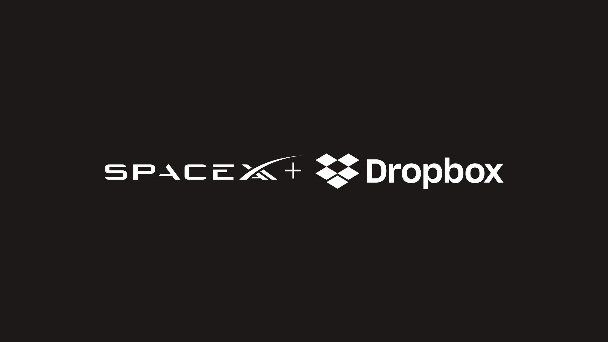 SpaceX AI and Dropbox logos displayed together