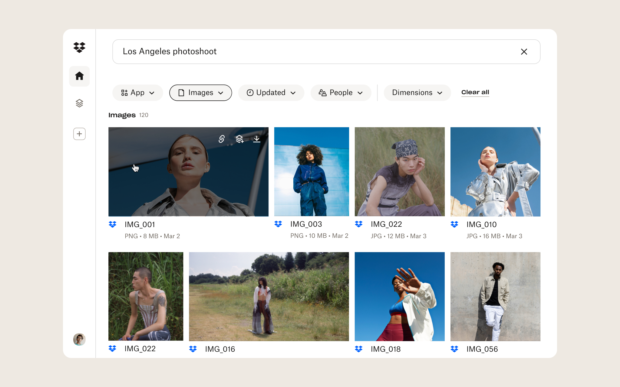 Dropbox Dash multimedia search