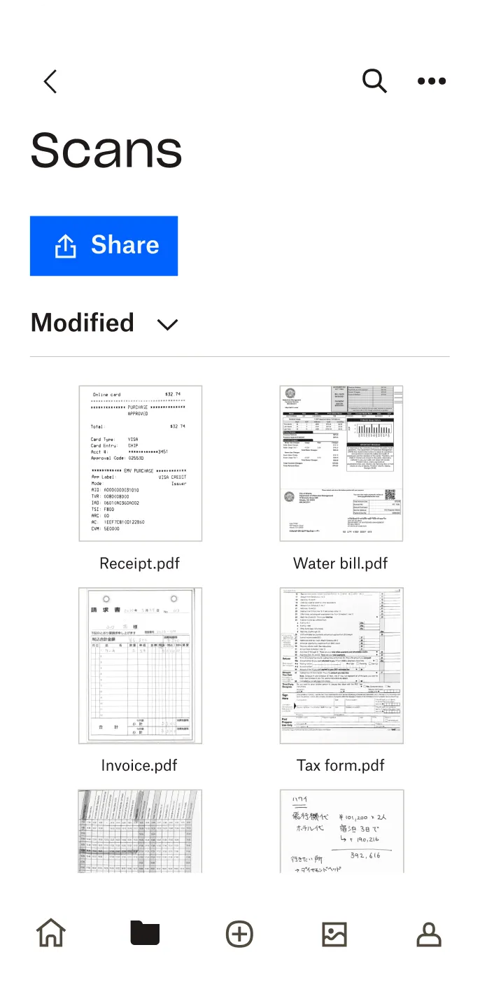 An iPhone digitally scans a signed document