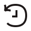 Um ícone de retrocesso, representando recursos de recuperação de arquivos e pastas do Dropbox.