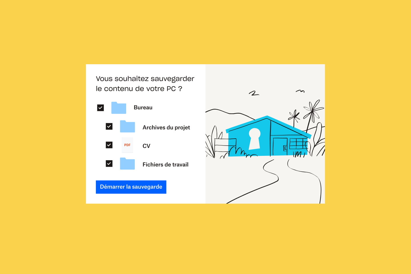 Ajout d’une liste de fichiers et dossiers à Dropbox Backup