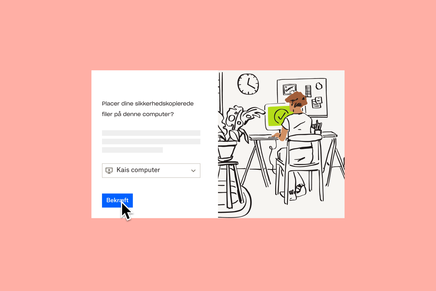 Filer, der vælges og føjes til Dropbox Backup