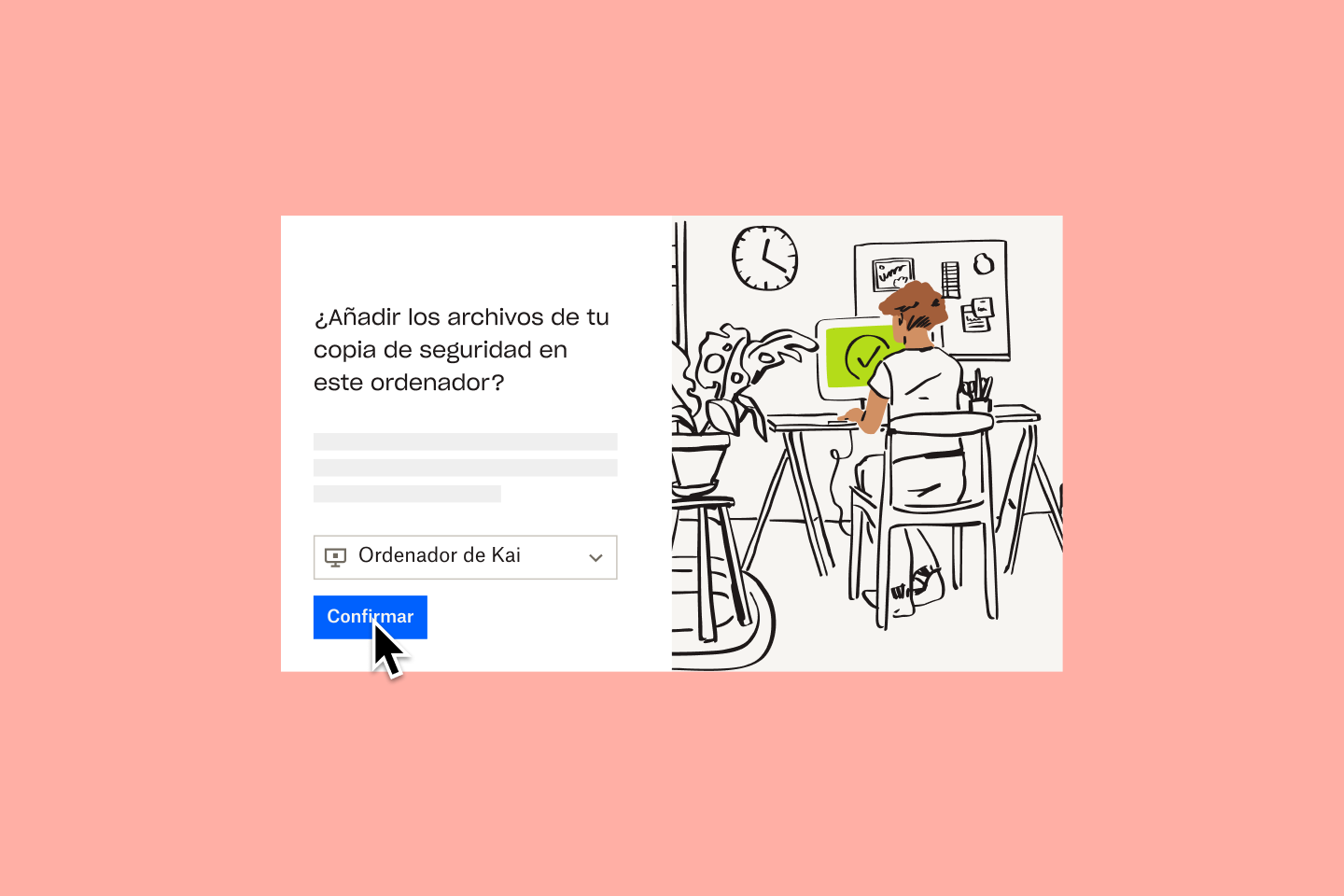 Se están seleccionando archivos y añadiéndolos a Dropbox Backup