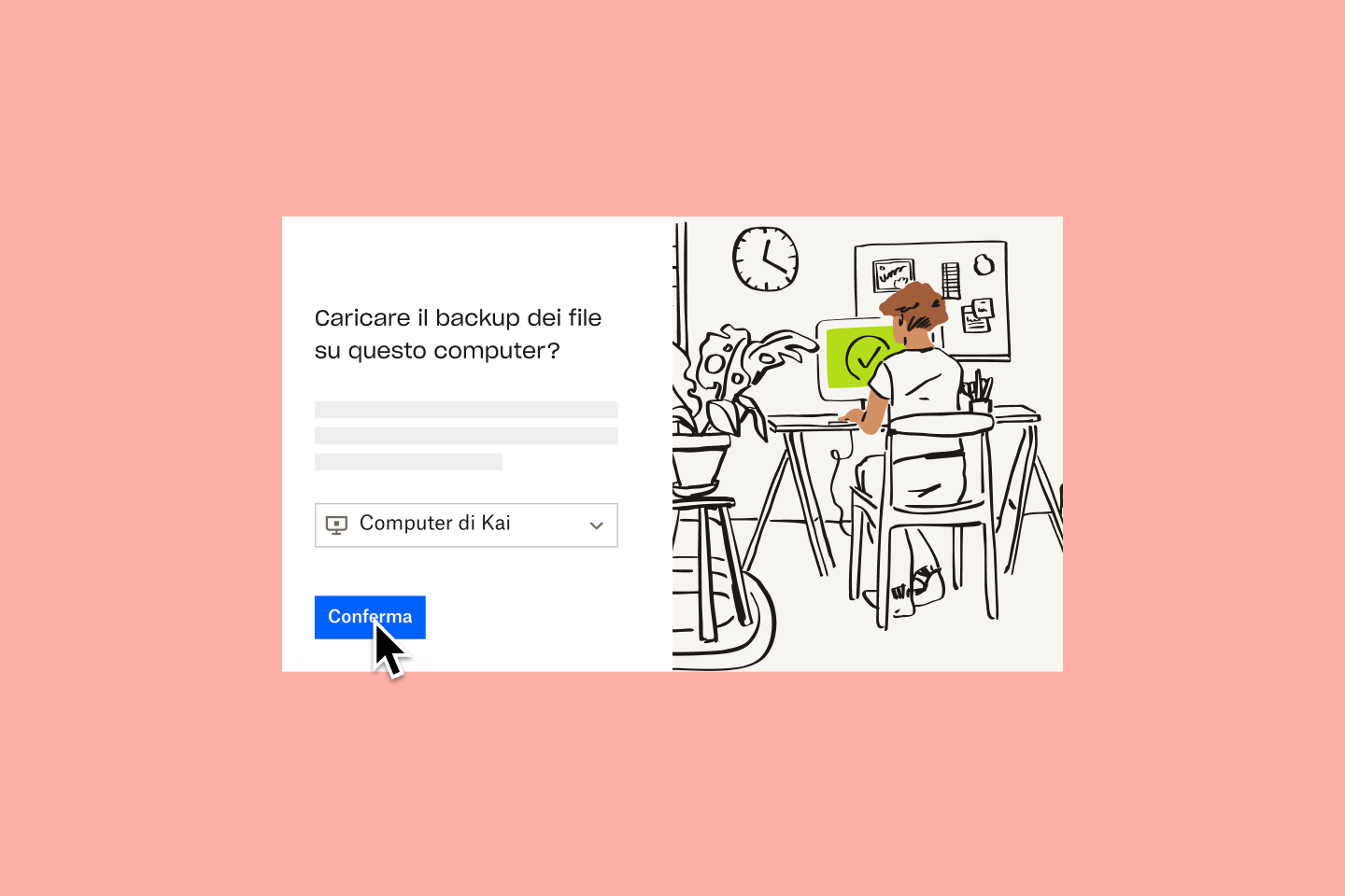 File selezionati e aggiunti a Dropbox Backup