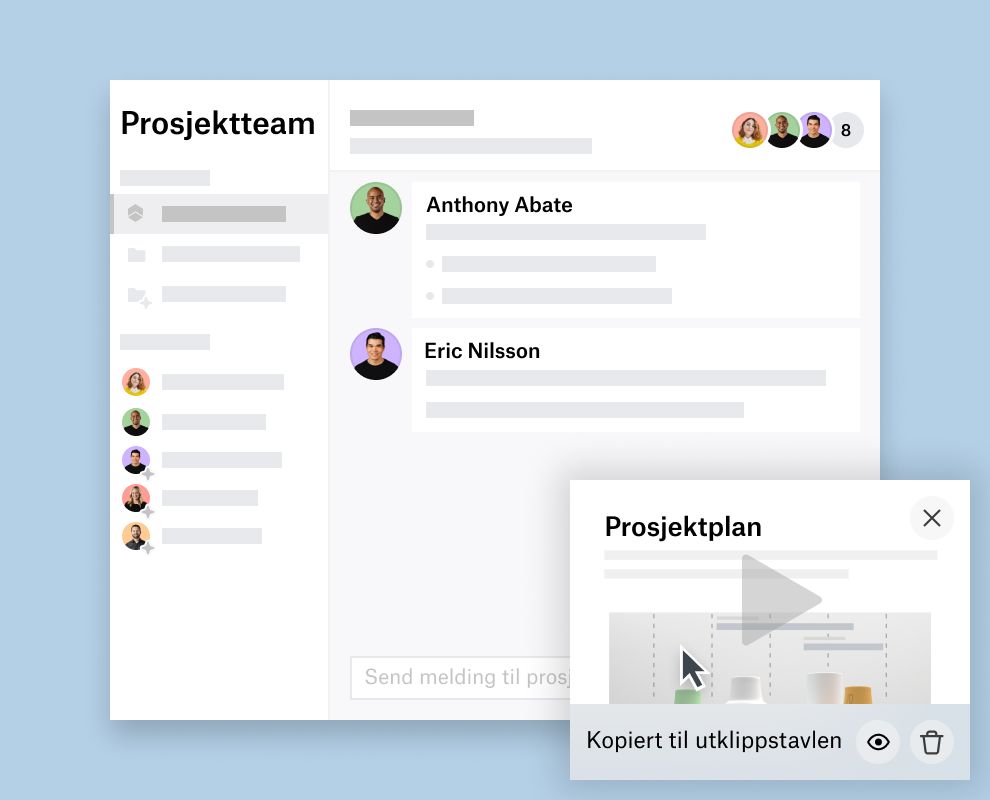 En skjerminnspiller lager en video og kopierer den til utklippstavlen.
