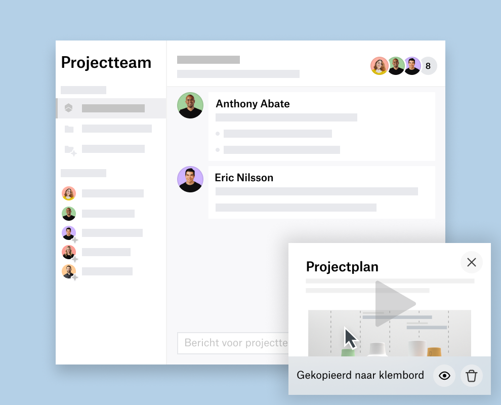 Een schermrecorder maakt een video en kopieert deze naar het klembord.