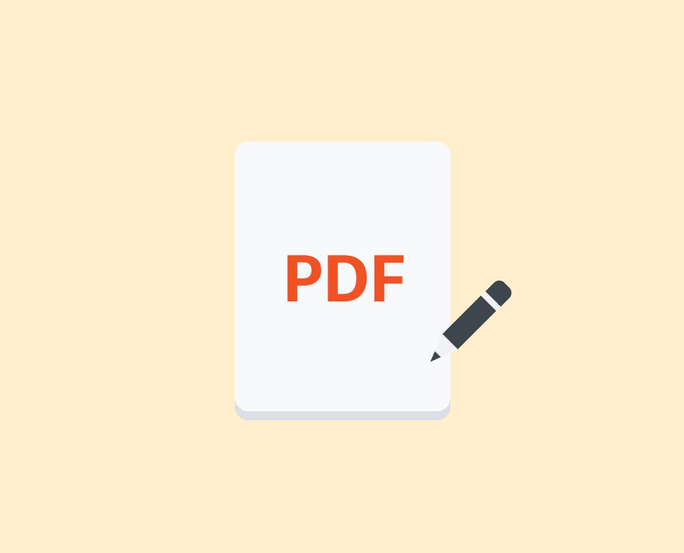 En PDF-fil med en pennikon 
