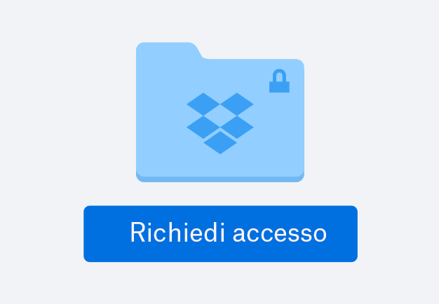 Icona di una cartella file con un pulsante &quot;Richiedi accesso&quot;