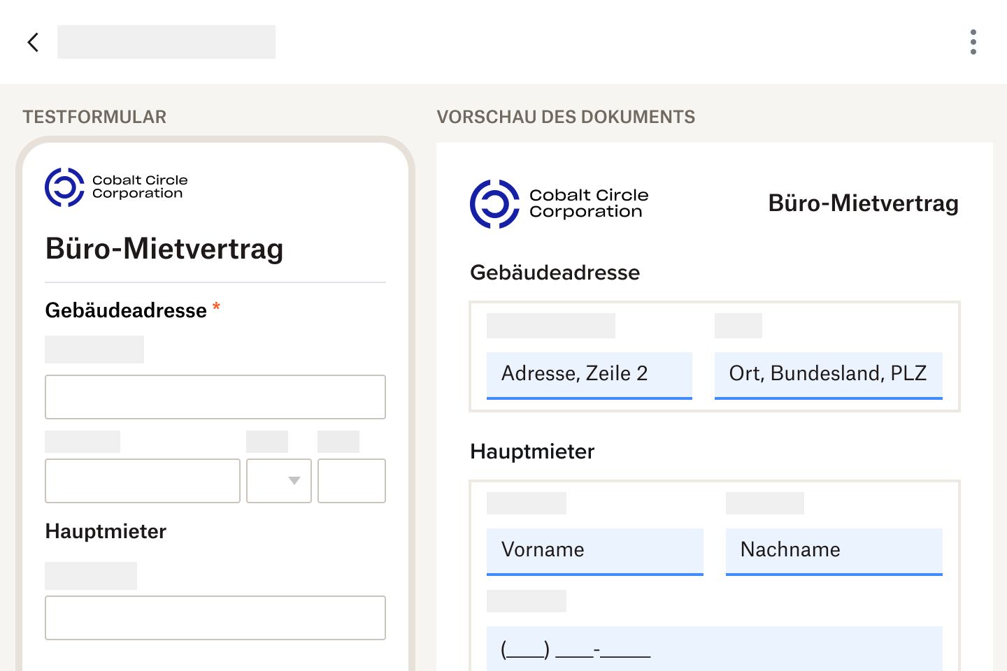 Verschiedene, mit Dropbox Forms umgewandelte PDF-Formulare, die für Mobilgeräte geeignet sind