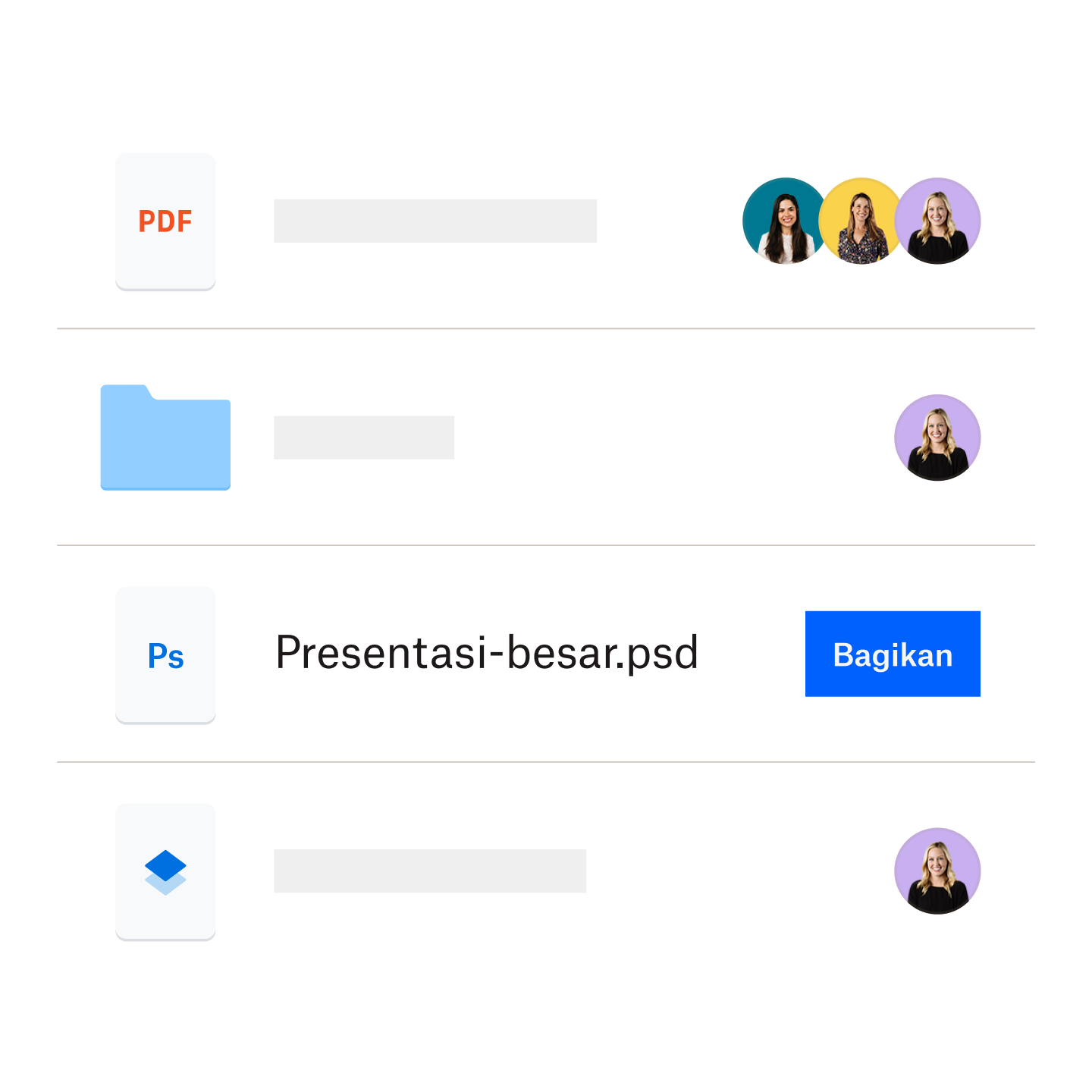 File besar yang disimpan di folder Dropbox