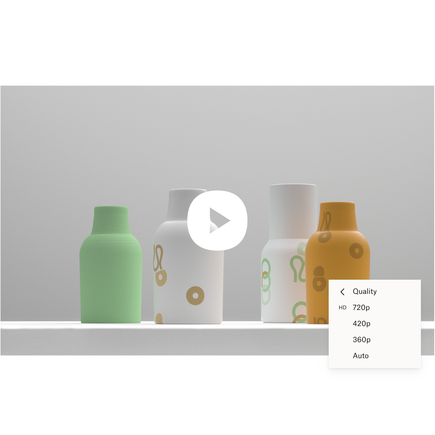 A still from a video with video quality options.