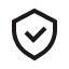Et skjoldikon som representerer Dropbox sine sikkerhetsfunksjoner mot databrudd.