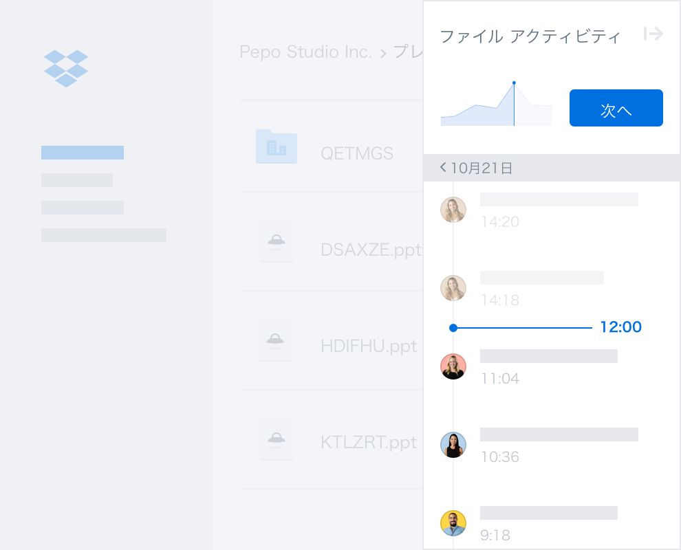 Dropbox Rewind を使って削除済みフォルダを復元するユーザー