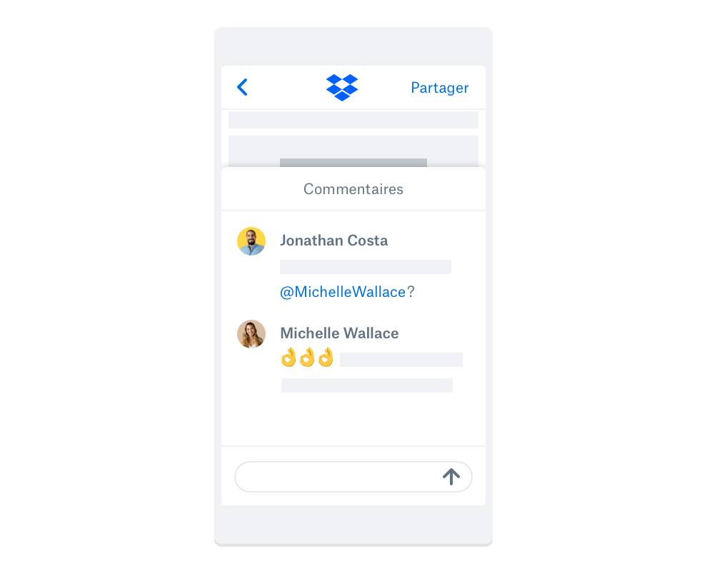 Utilisateur qui reste productif à distance en travaillant sur son téléphone mobile