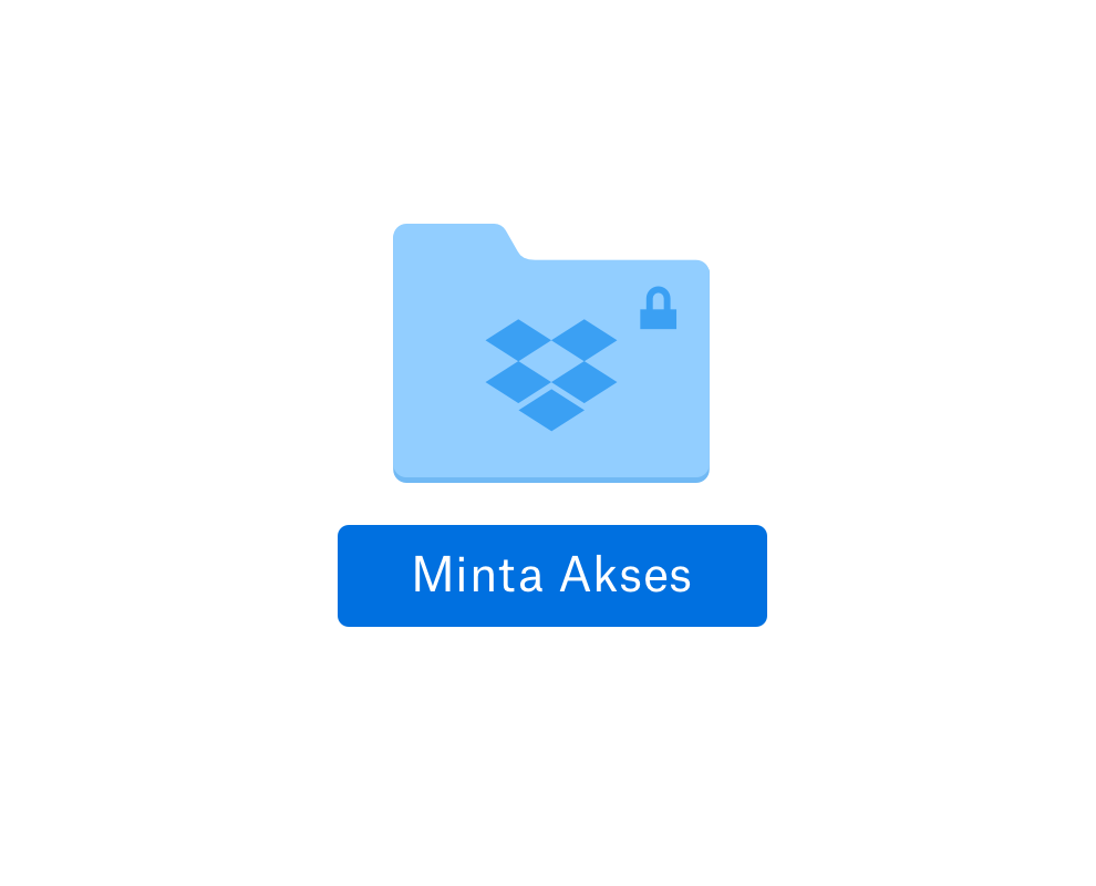 Folder dalam talian yang selamat dengan pilihan untuk meminta akses