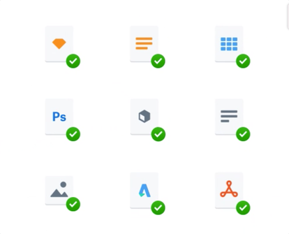 A collection of files with green checkmarks