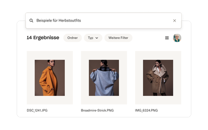 Suchbildschirm in Dropbox
