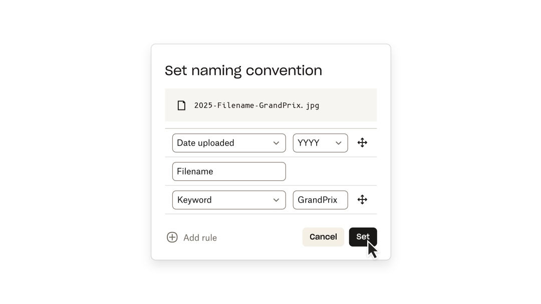 Organize screen in Dropbox