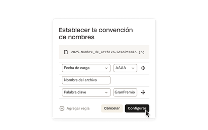 Pantalla Organizar en Dropbox