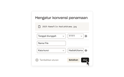Atur tampilan layar di Dropbox