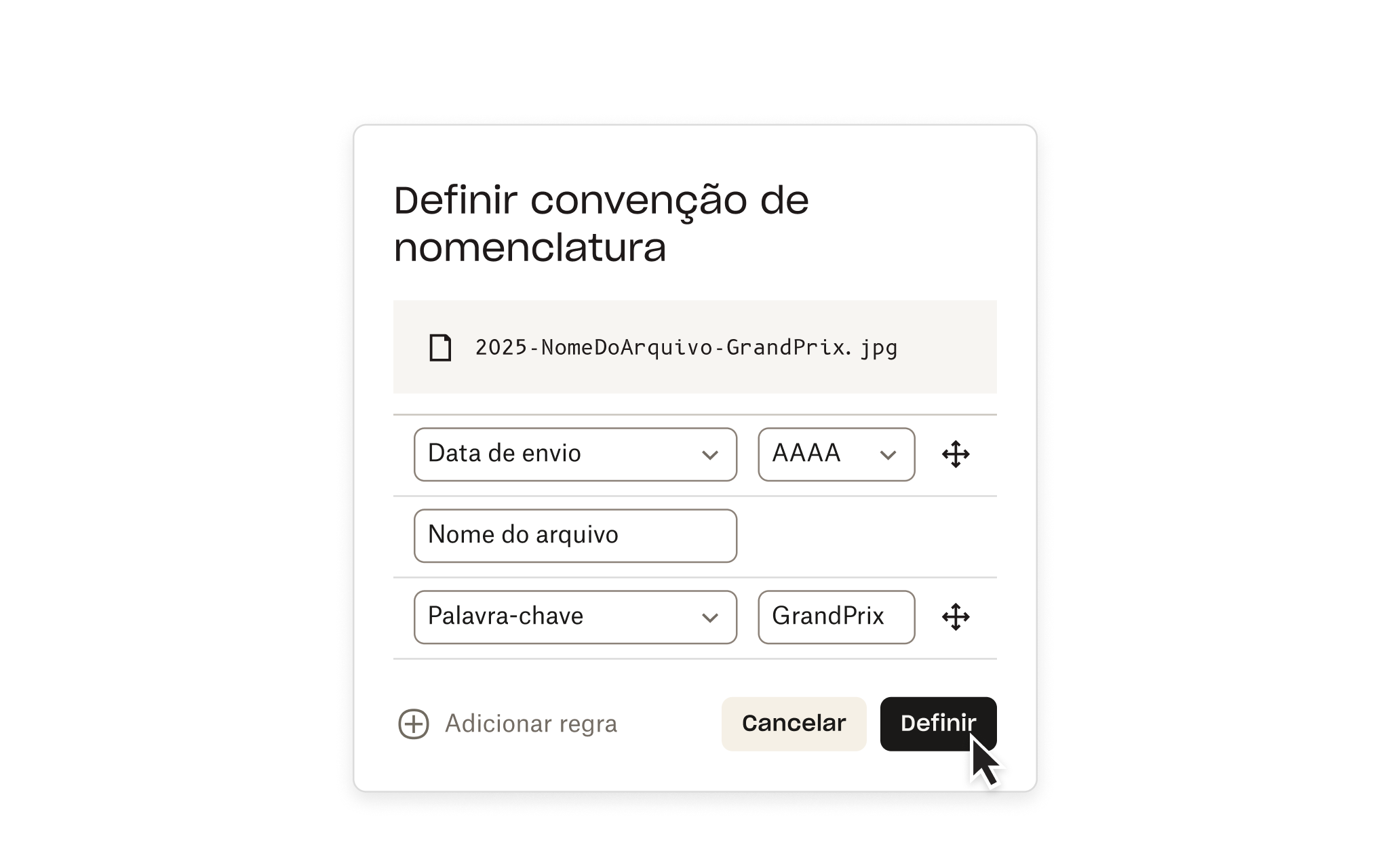 Organizar tela no Dropbox