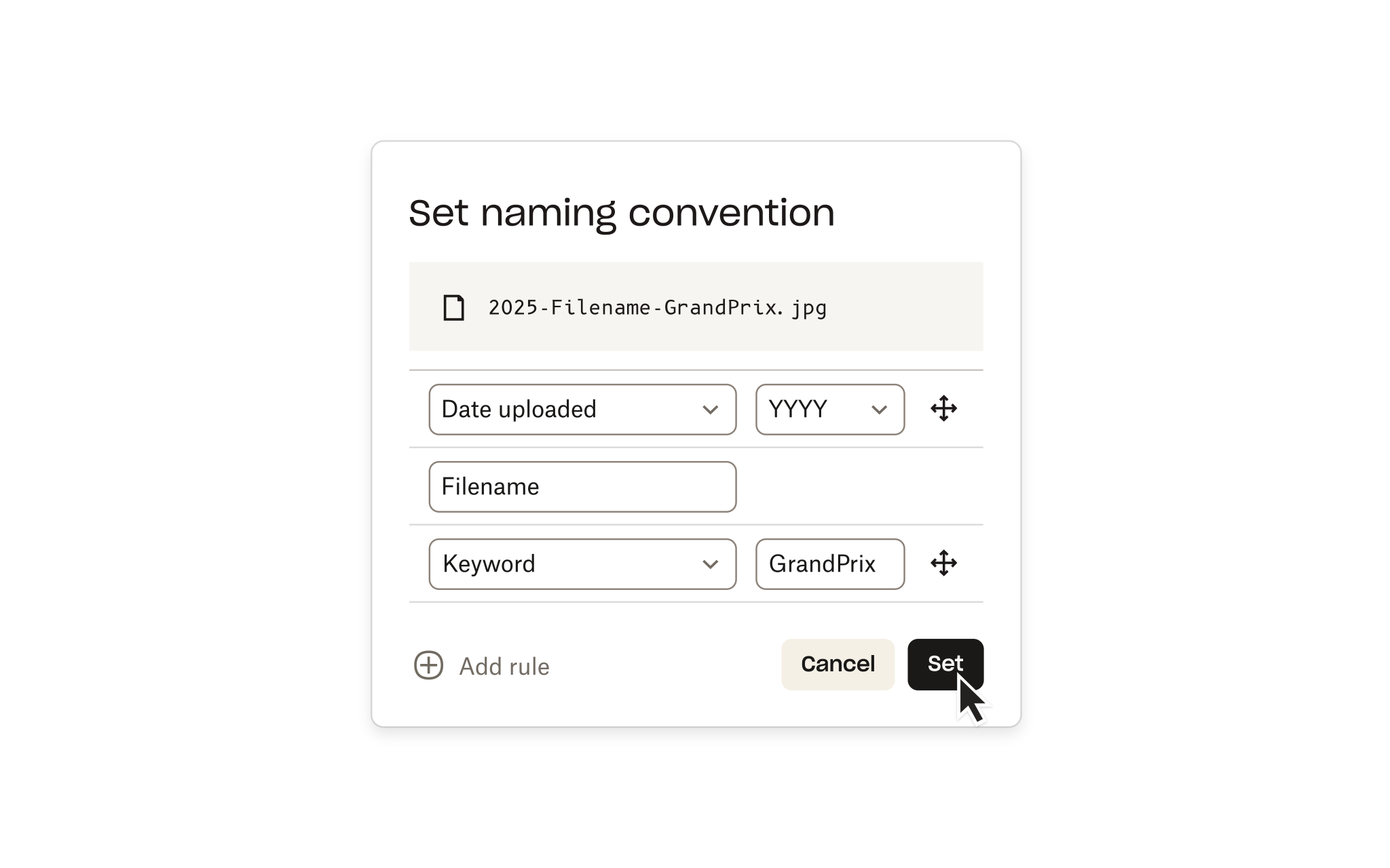 Organize screen in Dropbox