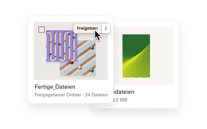 Freigabebildschirm in Dropbox
