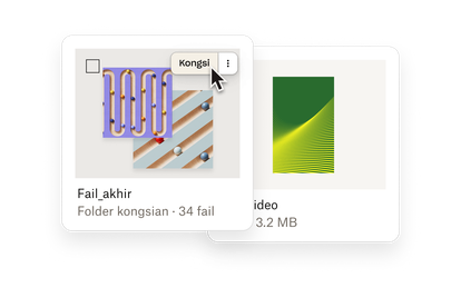 Kongsi skrin dalam Dropbox