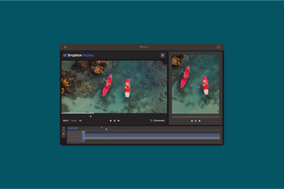 Computer screen showing a video file in Dropbox