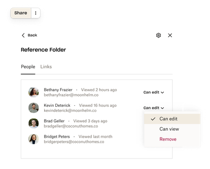 Security screen in Dropbox