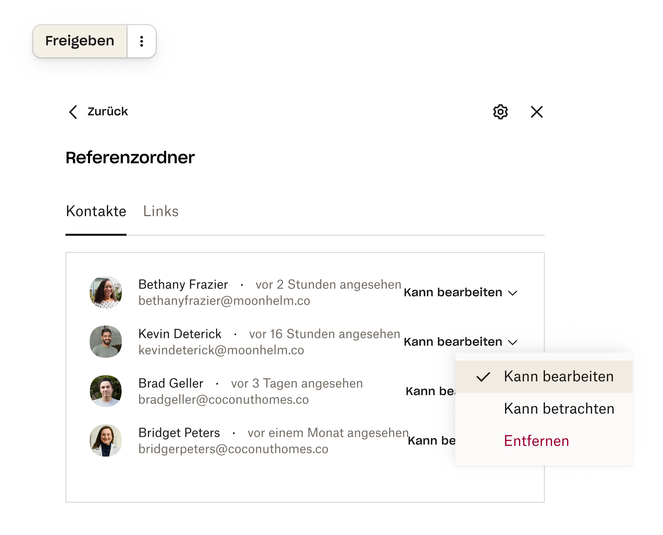 Sicherheitsbildschirm in Dropbox
