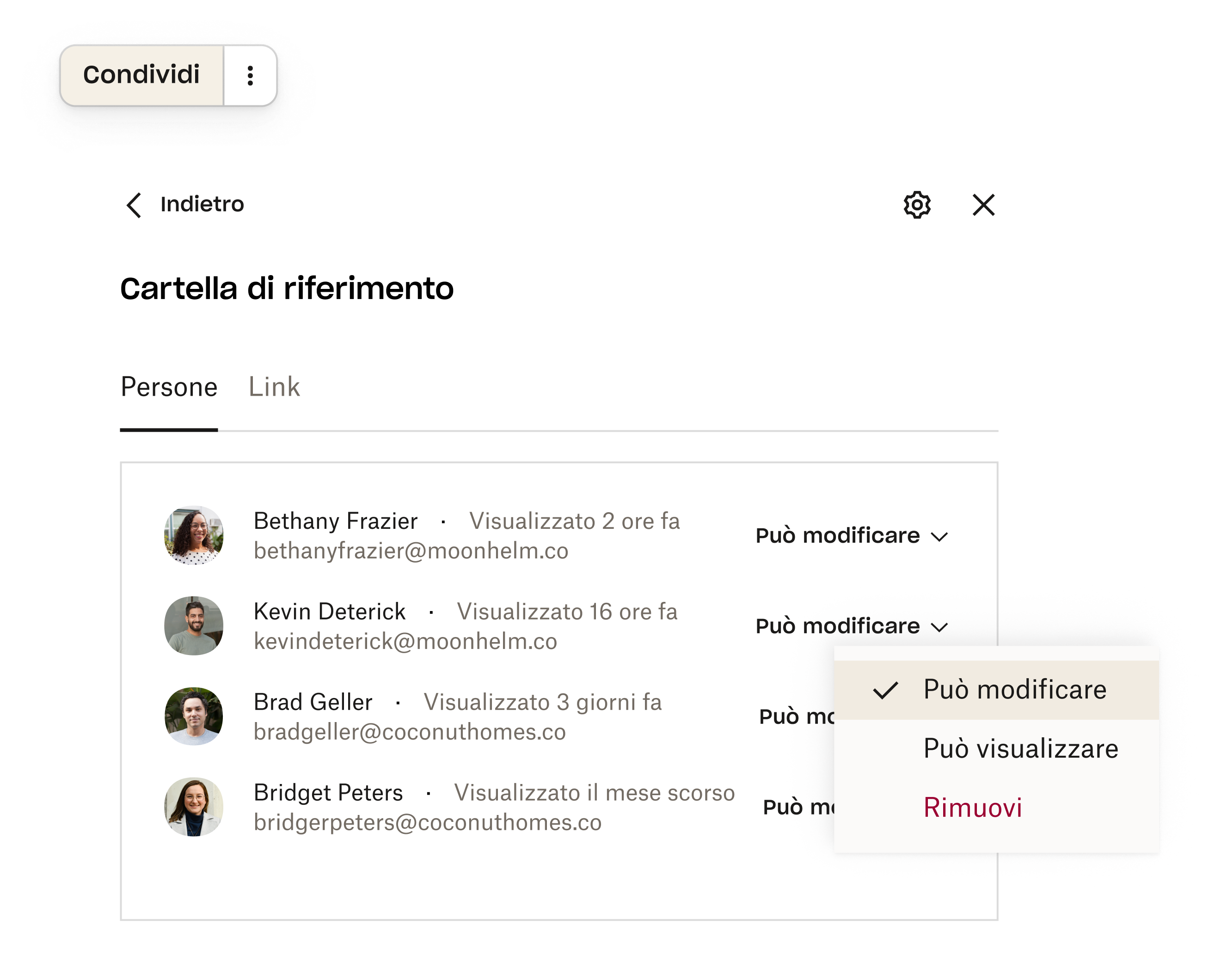 Schermata di sicurezza in Dropbox