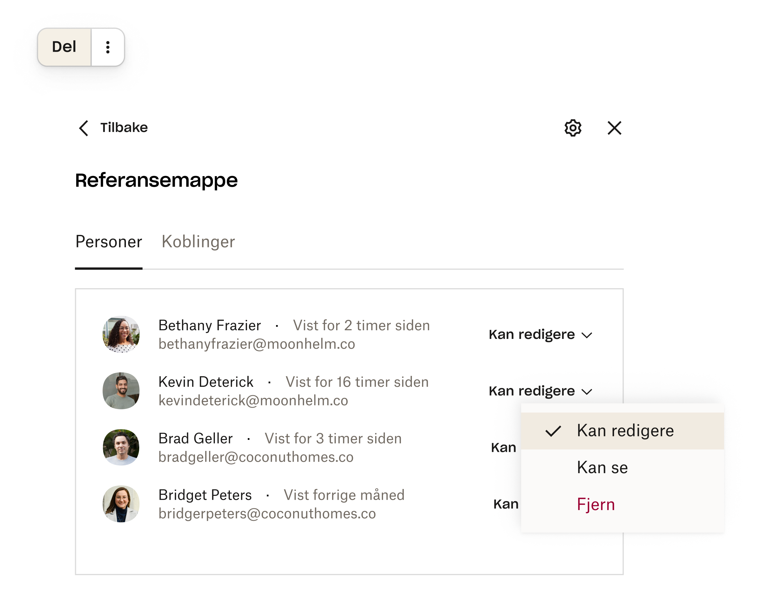 Sikkerhetsskjerm i Dropbox